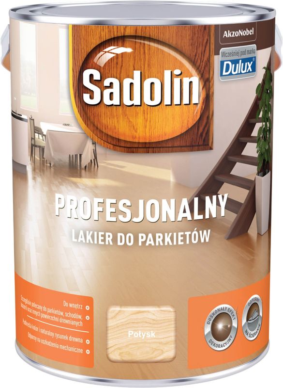 Lakier profesjonalny do parkietów Sadolin połysk 5 l