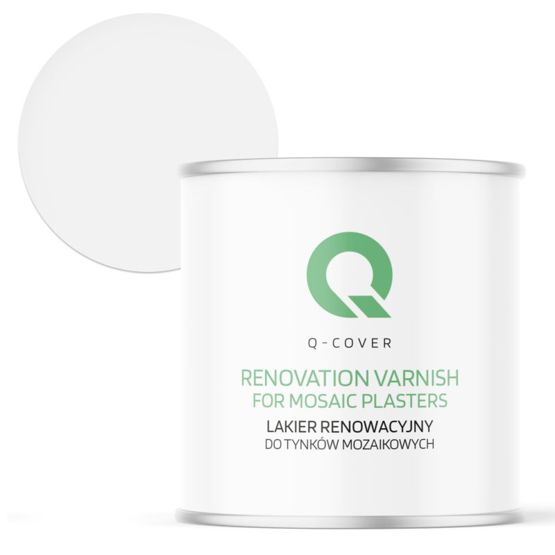 Lakier Renowacyjny do Tynku Mozaikowego Q-Cover Bezbarwny Wysoki Połysk 2.5L