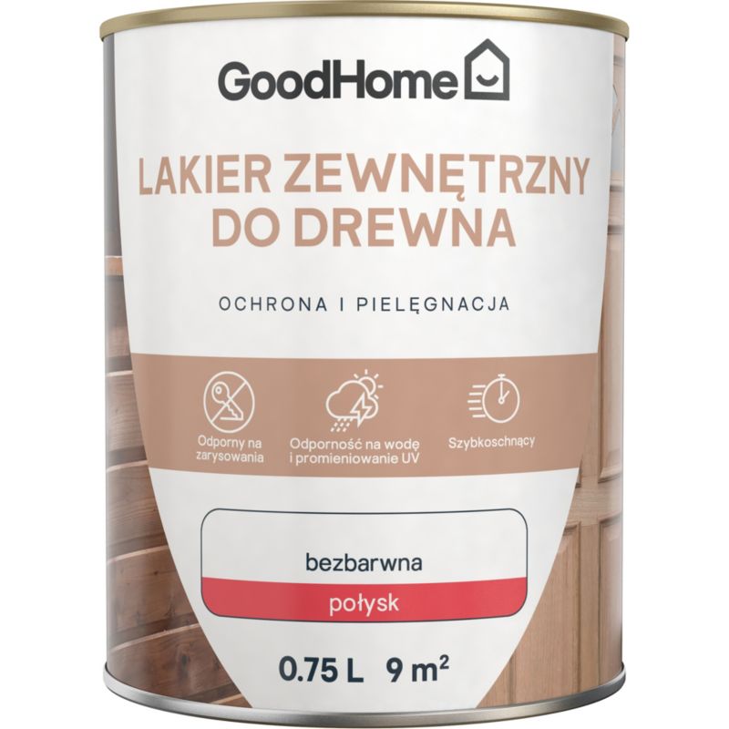 Lakier zewnętrzny GoodHome bezbarwny połysk 0,75 l