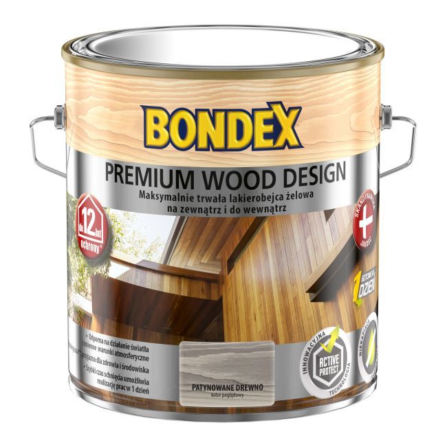 Lakierobejca Bondex Premium Wood Design 12 lat venge 2,5 l
