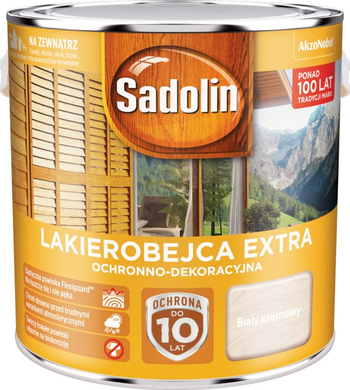 Lakierobejca Sadolin Extra biała kremowa 2,5 l