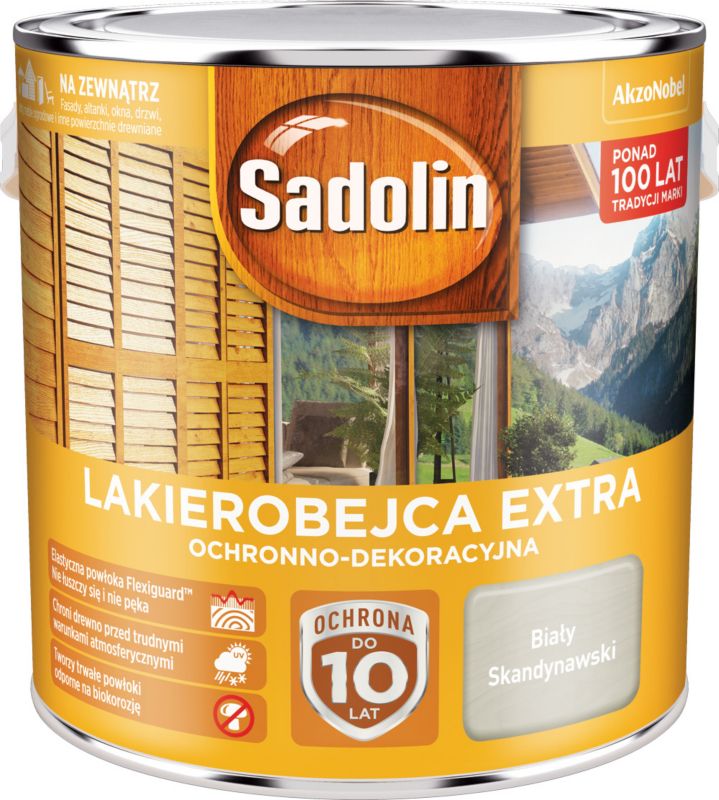 Lakierobejca Sadolin Extra biały skandynawski 2,5 l