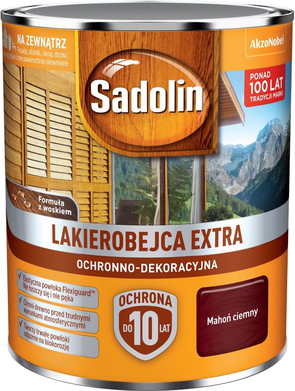 Lakierobejca Sadolin Extra ciemny mahoń 0,75 l