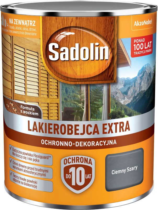 Lakierobejca Sadolin Extra ciemny szary 0,75 l