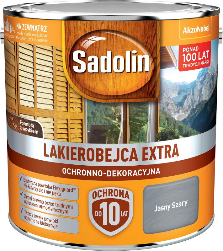 Lakierobejca Sadolin Extra jasny szary 2,5 l