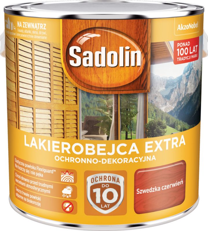 Lakierobejca Sadolin Extra szwedzka czerwień 2,5 l