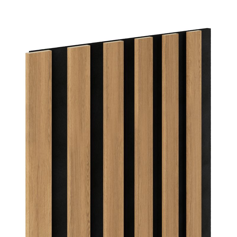 Lamel ścienny na czarnym filcu 6L Marbet Design WOODLINE SLIM 270x30 cm Dąb jasny 1 szt.