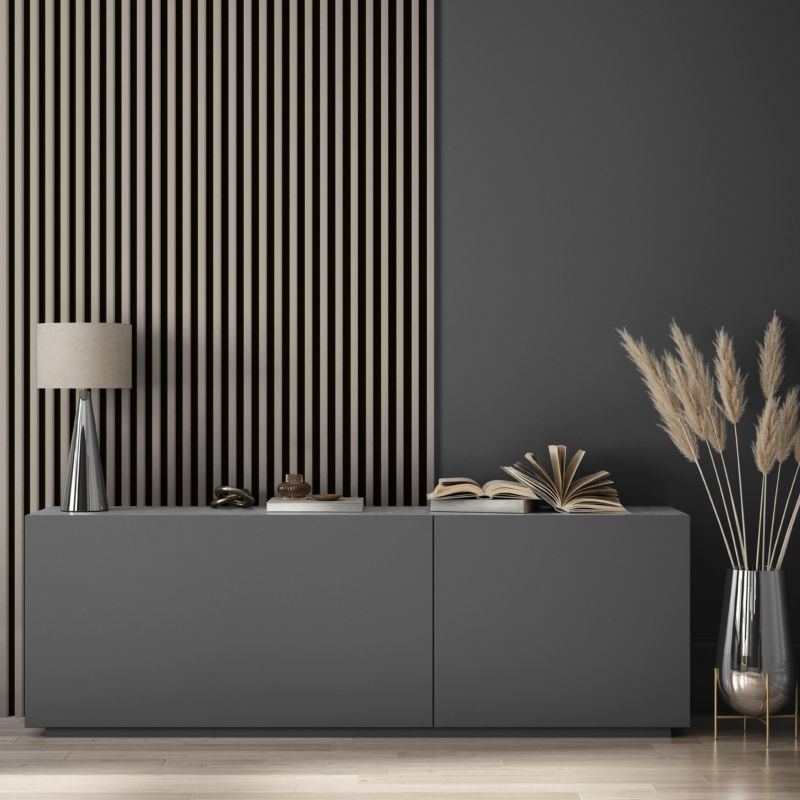 Lamel ścienny Stegu Linea Slim 265 x 15 cm Panel beż / czarny 3 elementy - 1szt.