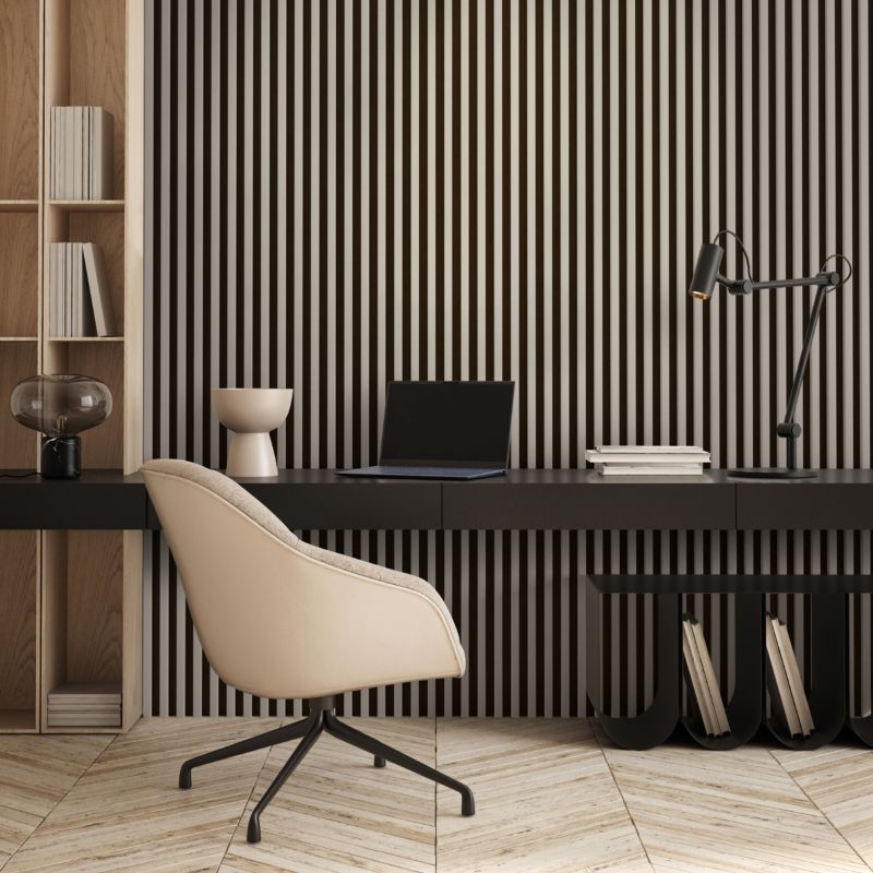 Lamel ścienny Stegu Linea Slim 265 x 15 cm Panel beż / czarny 3 elementy - 1szt.