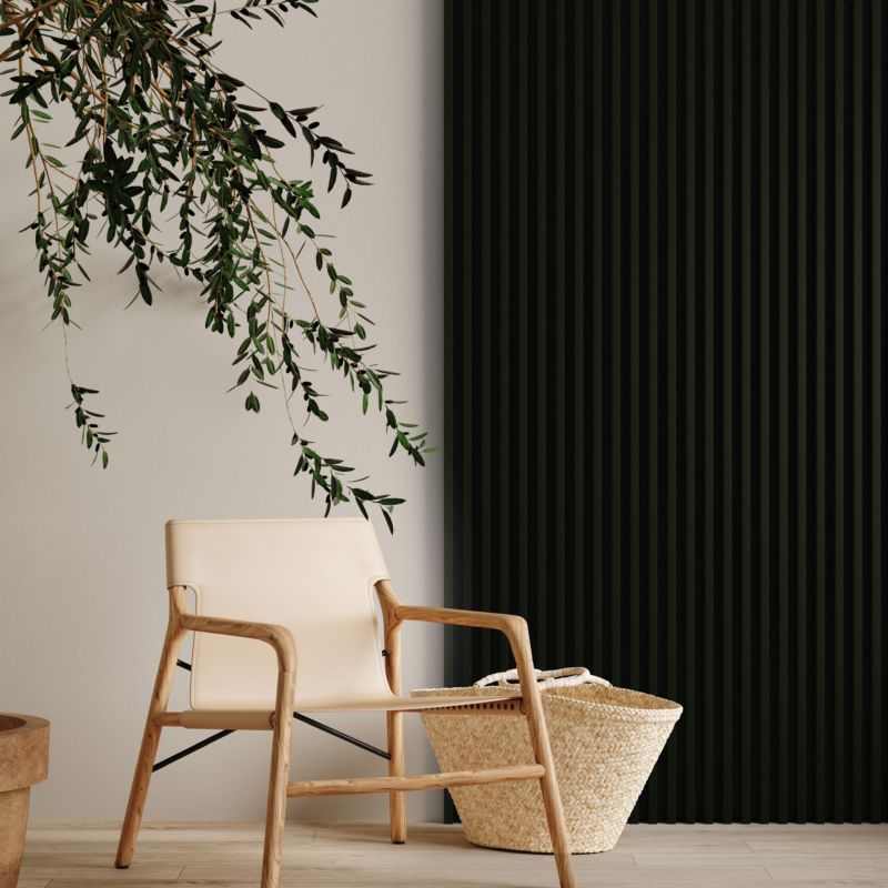 Lamel ścienny Stegu Linea Slim 265 x 15 cm Panel ciemna zieleń / czarny 3 elementy - 1szt.