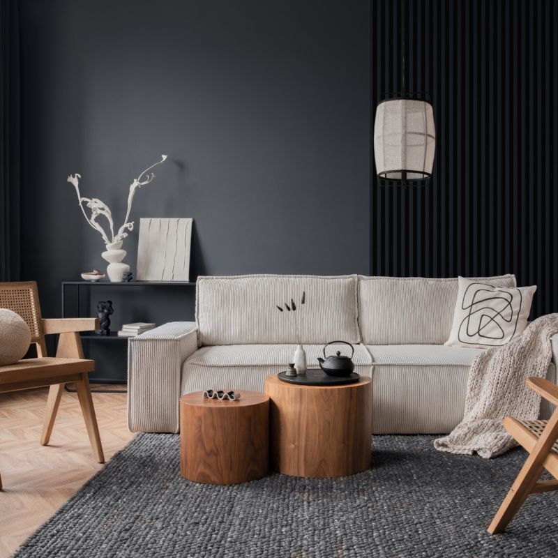 Lamel ścienny Stegu Linea Slim 265 x 15 cm Panel niebieski / czarny 3 elementy- 1szt