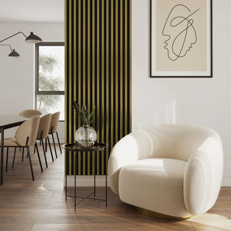 Lamel ścienny Stegu Linea Slim 265 x 5,4 cm Panel złoty / czarny 1 element - 1szt.