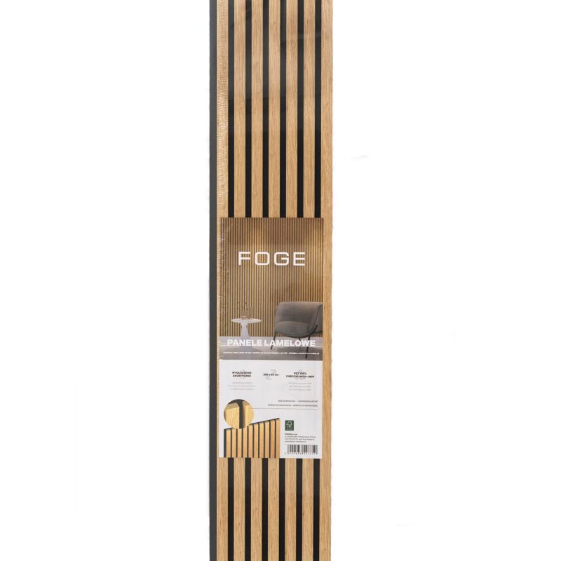 Lamel ścienny na filcu Foge Saragossa 280 x 30 cm czarny
