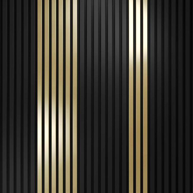 Lamel ścienny na filcu Slim Vertical Line 265 x 13,2 cm czarny / złoty