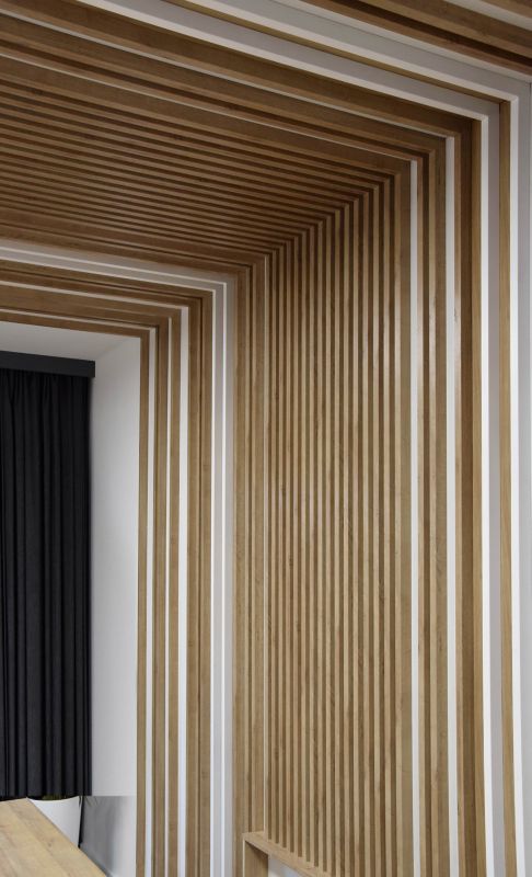 Lamel ścienny pojedynczy Stegu Linea Single MDF 275 x 2,8 cm dąb