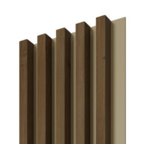 Lamel ścienny Stegu Linea Comfort 265 x 24,5 cm tobacco pine/cashmere