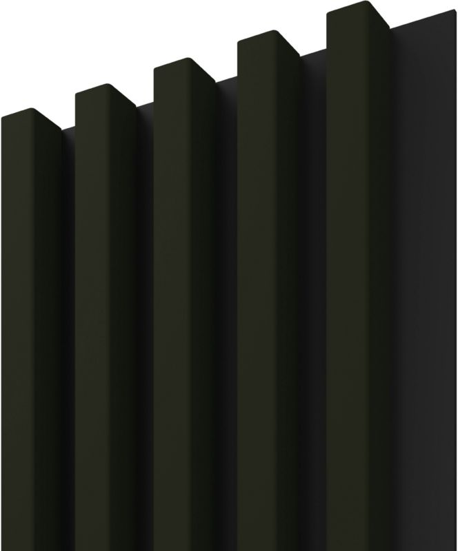 Lamel ścienny Stegu Linea Comfort Botanic 265 x 24,5 cm black 5 elementów