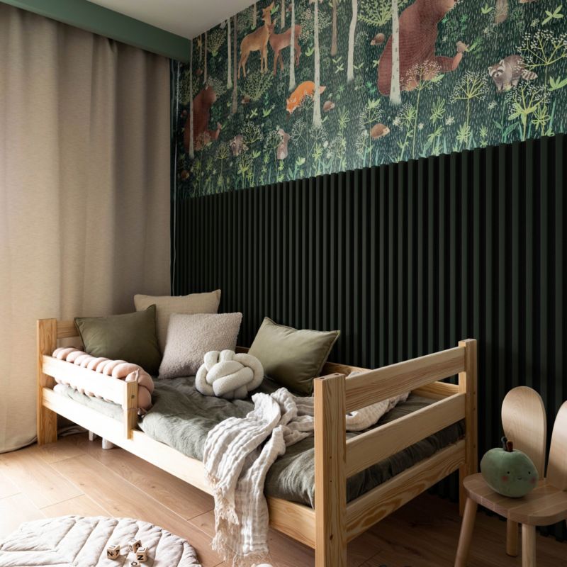 Lamel ścienny Stegu Linea Comfort Botanic 265 x 24,5 cm black 5 elementów