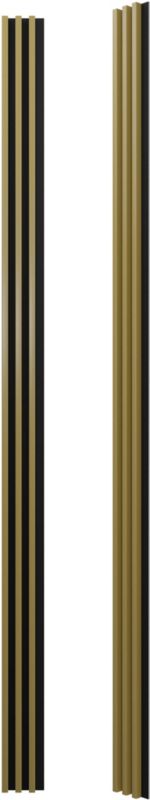 Lamel ścienny Stegu Linea slim 265 x 15 cm gold black 3 elementy