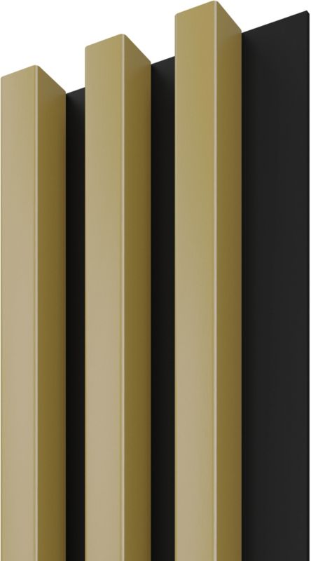 Lamel ścienny Stegu Linea slim 265 x 15 cm gold black 3 elementy