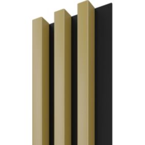 Lamel ścienny Stegu Linea slim 265 x 15 cm gold black 3 elementy