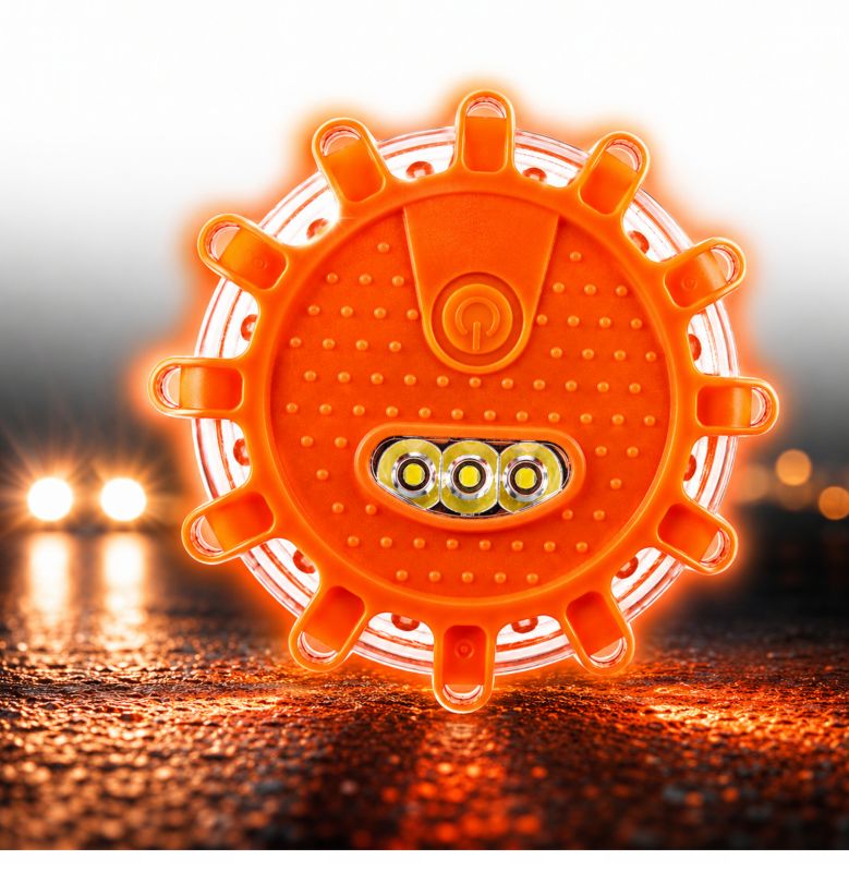 Lampa błyskowa Fixem ostrzegawcza typu flara LED USB Dysk kogut magnes 1szt