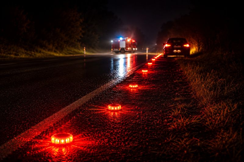 Lampa błyskowa Fixem ostrzegawcza typu flara LED USB Dysk kogut magnes 1szt