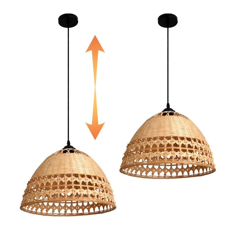Lampa Bambusowa Bayos Sufitowa Kobi pleciony klosz Boho 1xE27 1szt.