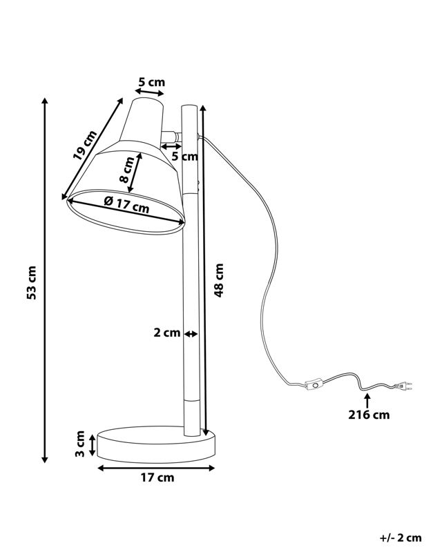 Lampa biurkowa Aldan Regulowana Metal Biały 1 szt.