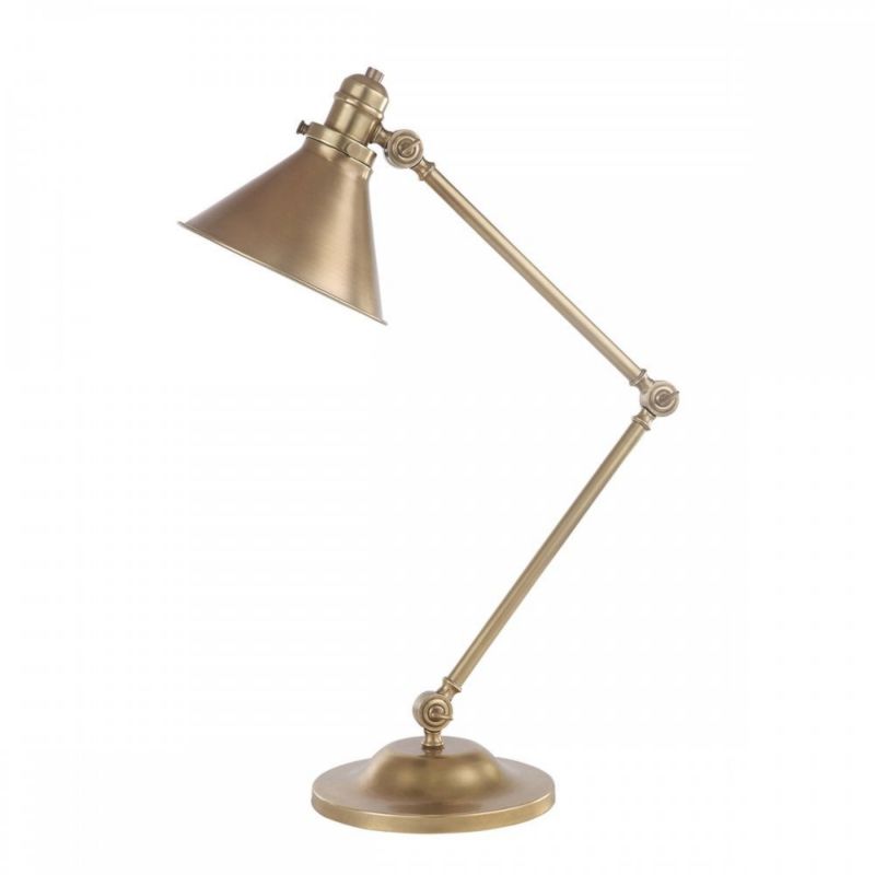 Lampa biurkowa Elstead Provence postarzany mosiądz  1 x E27 x 60W IP20 wym: 66 x 22 x 47 cm metal - 1 szt.