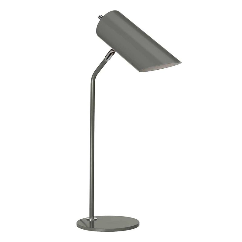 Lampa biurkowa Elstead Quinto ciemnoszara-polerowany nikiel  1 x E27 x 8W IP20 wym: 57.5 x 17 x 31.1 cm metal - 1 szt.