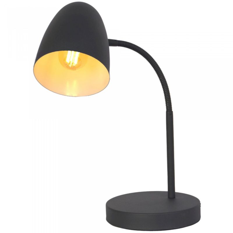 Lampa biurkowa Globo JASON czarna metal regulowana E14 25W włącznik na przewodzie 40 cm, kabel 1,5 m 1 szt.