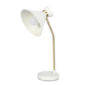 Lampa biurkowa GoodHome Apennin E27 biała
