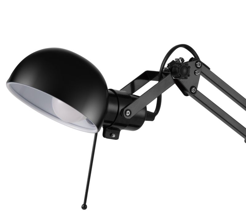 Lampa biurkowa GoodHome Bakossi 1-punktowa E14 czarna