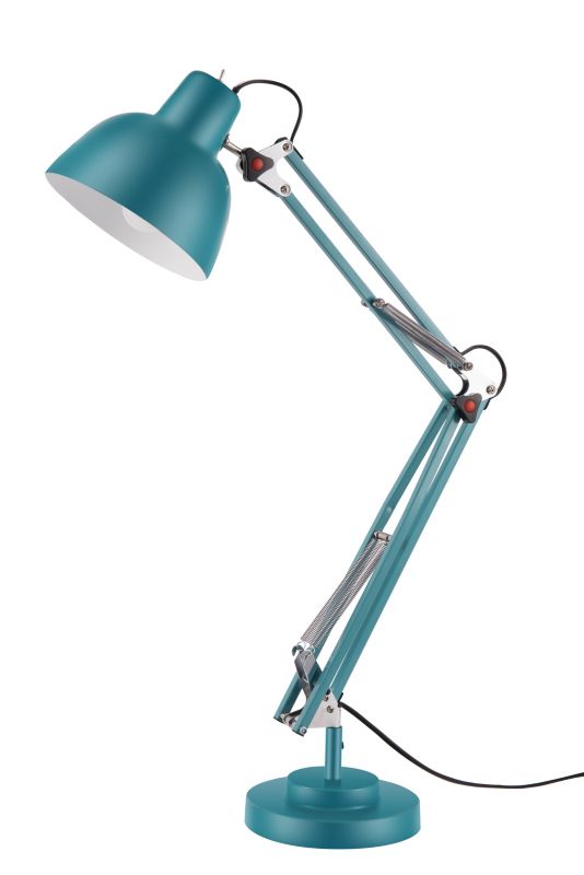 Lampa biurkowa GoodHome Ginaz 1-punktowa E14 niebieska