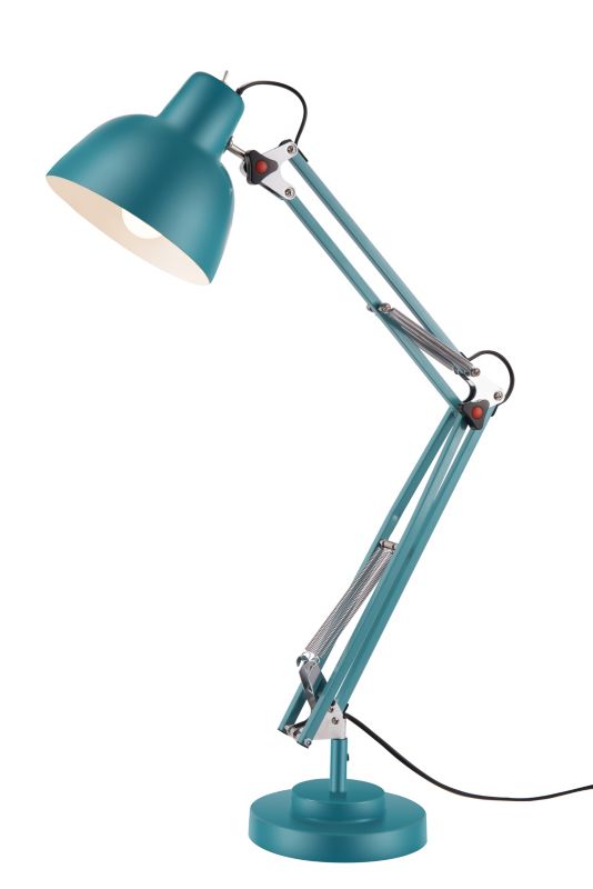 Lampa biurkowa GoodHome Ginaz 1-punktowa E14 niebieska