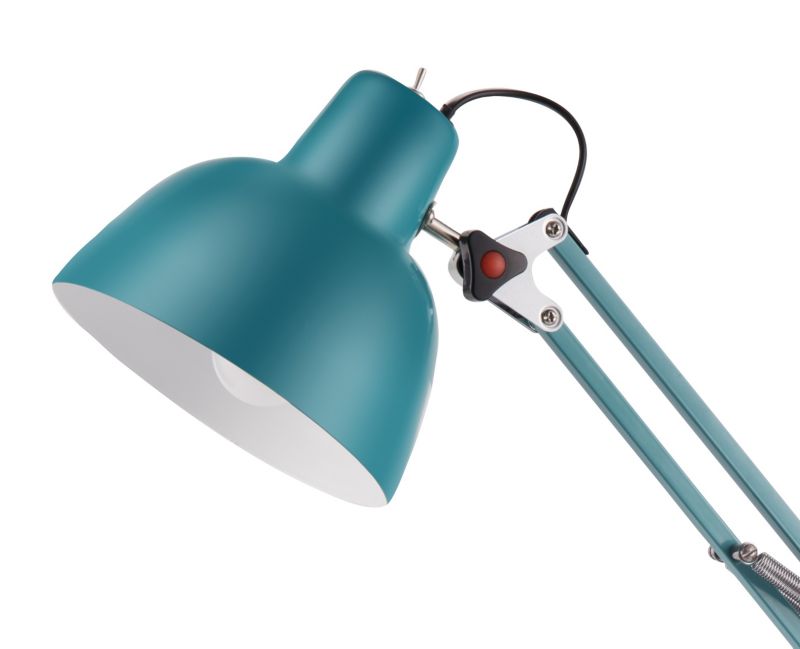 Lampa biurkowa GoodHome Ginaz 1-punktowa E14 niebieska