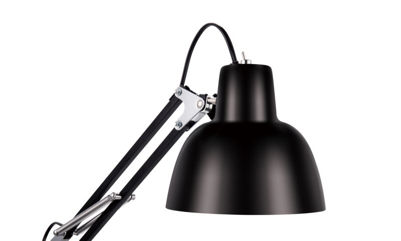 Lampa biurkowa GoodHome Ginaz E14 czarna