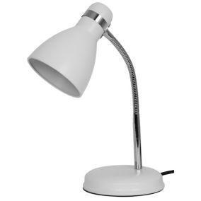 Lampa biurkowa GoodHome Narajo 1-punktowa E27 biała
