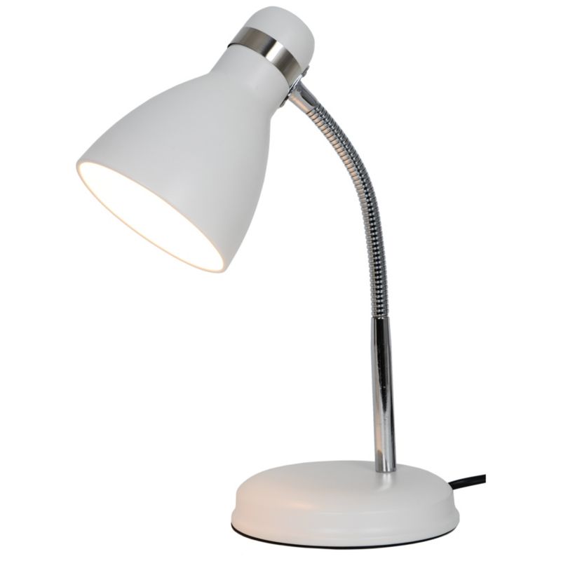 Lampa biurkowa GoodHome Narajo 1-punktowa E27 biała