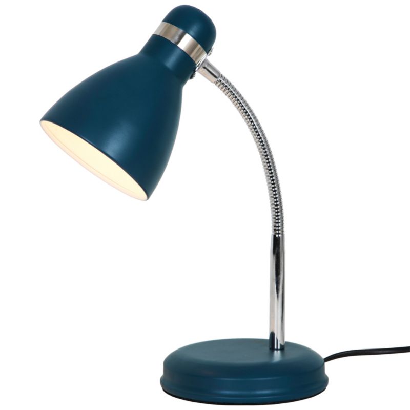 Lampa biurkowa GoodHome Narajo 1-punktowa E27 niebieska