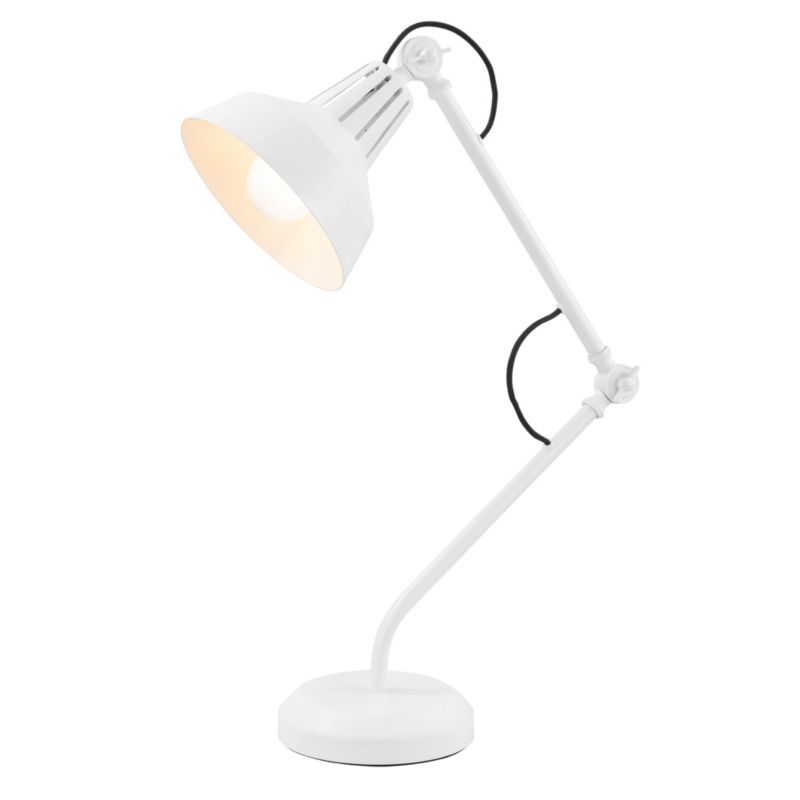 Lampa biurkowa GoodHome Yarra 1-punktowa E27 biała