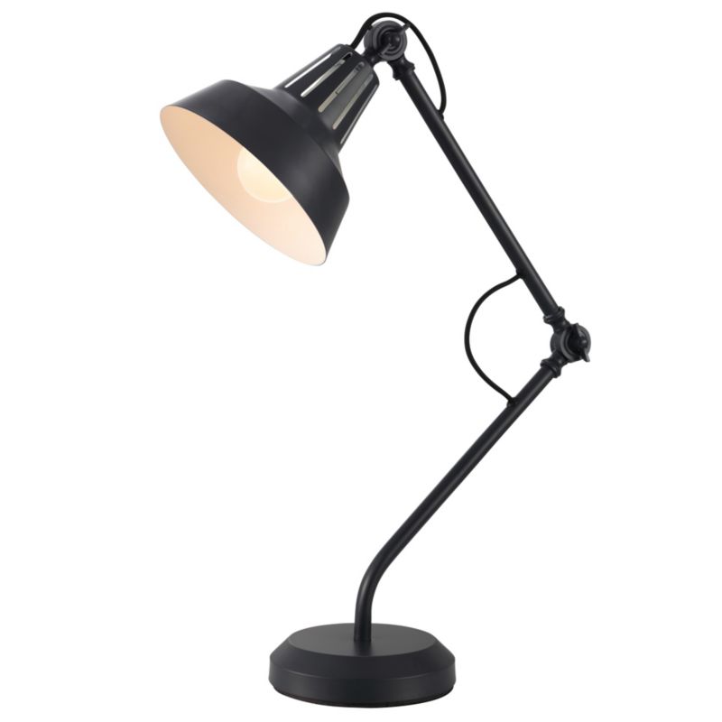 Lampa biurkowa GoodHome Yarra 1-punktowa E27 czarna matowa
