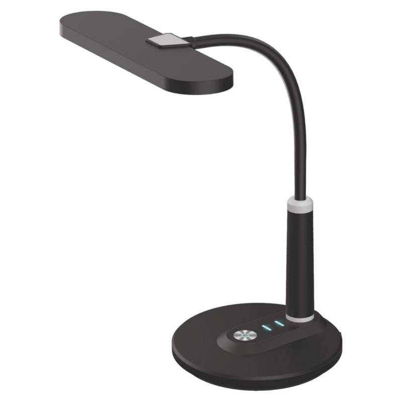 Lampa biurkowa Kaja Dafi czarno-aluminiowy LED 10W 3000K-5700K 530lm  IP20 wym: 36 x 18 x 18 cm metal - 1 szt.