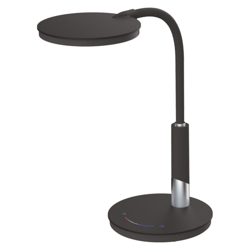 Lampa biurkowa Kaja Dino czarno-srebrna LED 10W 4000K 600lm  IP20 wym: 37 x 18 x 18 cm tworzywo sztuczne - 1 szt.