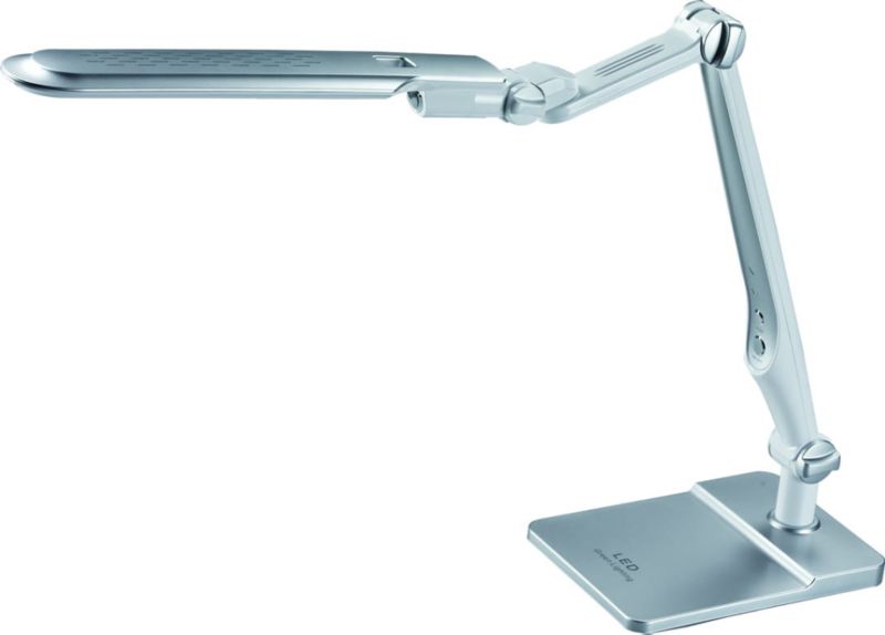 Lampa biurkowa Kaja Mica srebrna LED 10W 3000K-6000K 950lm  IP20 wym: 65 x 50 x 15 cm tworzywo sztuczne - 1 szt.