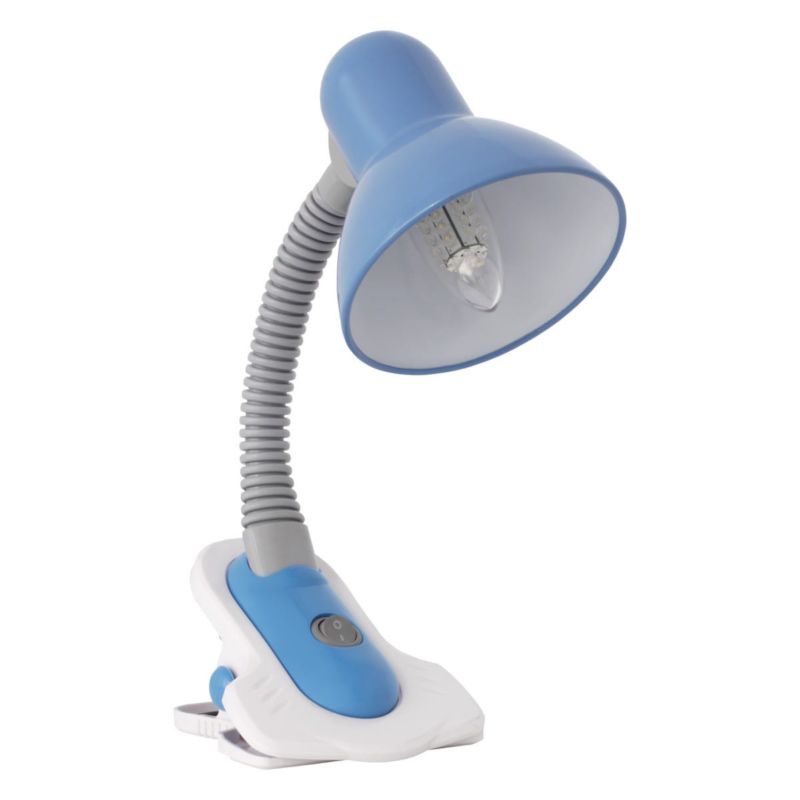Lampa biurkowa Kanlux Suzi biało-niebieska  1 x E27 x 40W IP20 wym: 23 x 12 x 14 cm metal - 1 szt.