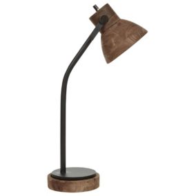 Lampa biurkowa Kolar Drewno mango Ciemne drewno 1 szt.