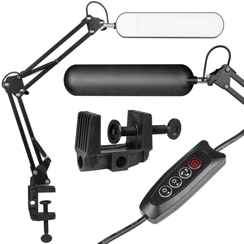 Lampa biurkowa kreślarska LED MasterLED Aleda 7W 3000-6000K z regulacją barwy i jasności czarna 1 szt.