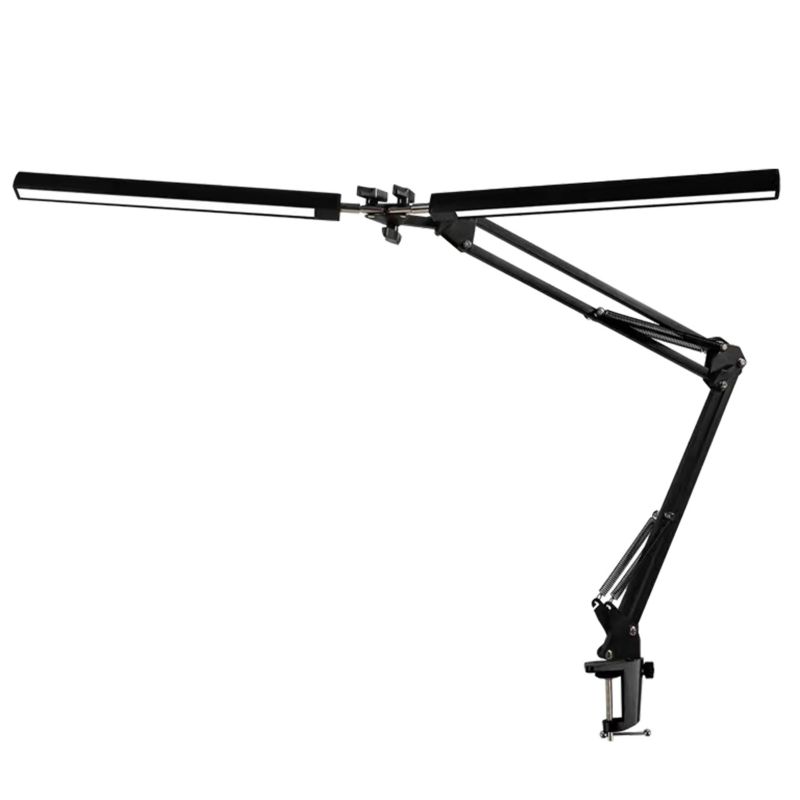 Lampa biurkowa kreślarska LED MasterLED Polino 14W 3000-6000K z 6-stopniowym ściemnianiem czarna 1 szt.